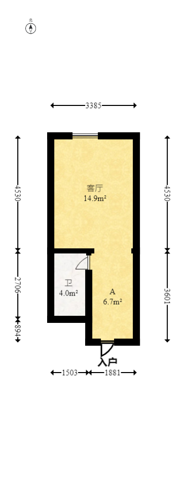 碧桂园翘楚棠  1室1厅1卫    27.5万 碧桂园翘楚棠  1室1厅1卫    27.5万户型图
