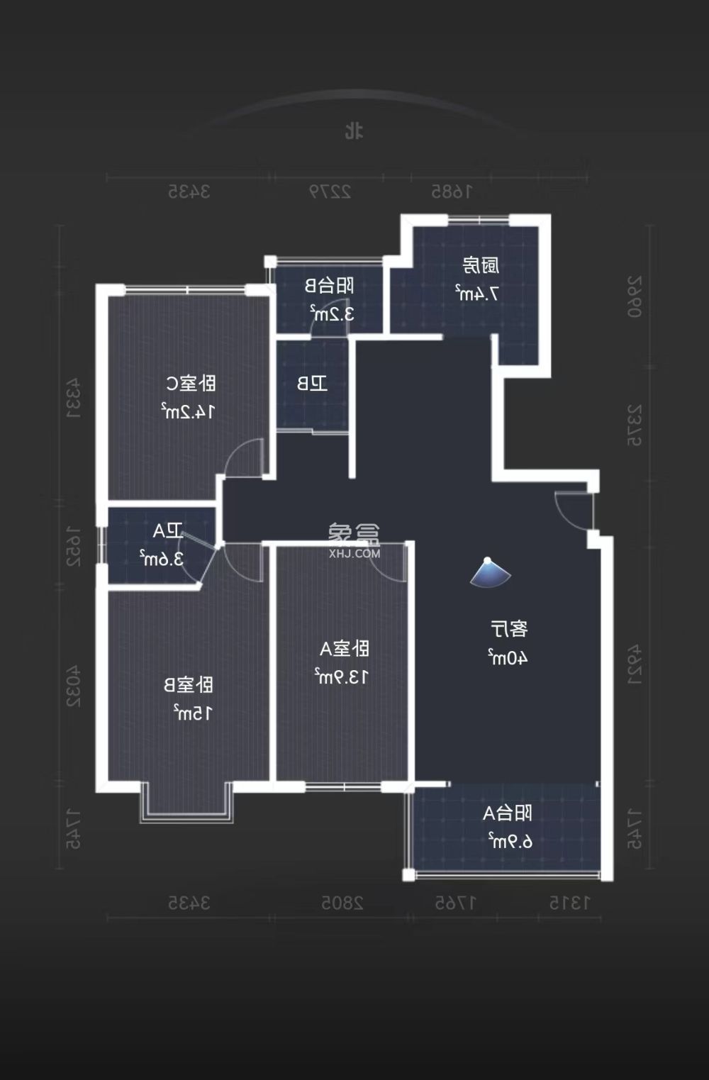 裕景龙苑  3室2厅2卫   46.00万