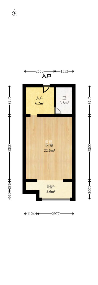 东友星座  1室1厅1卫   71.00万