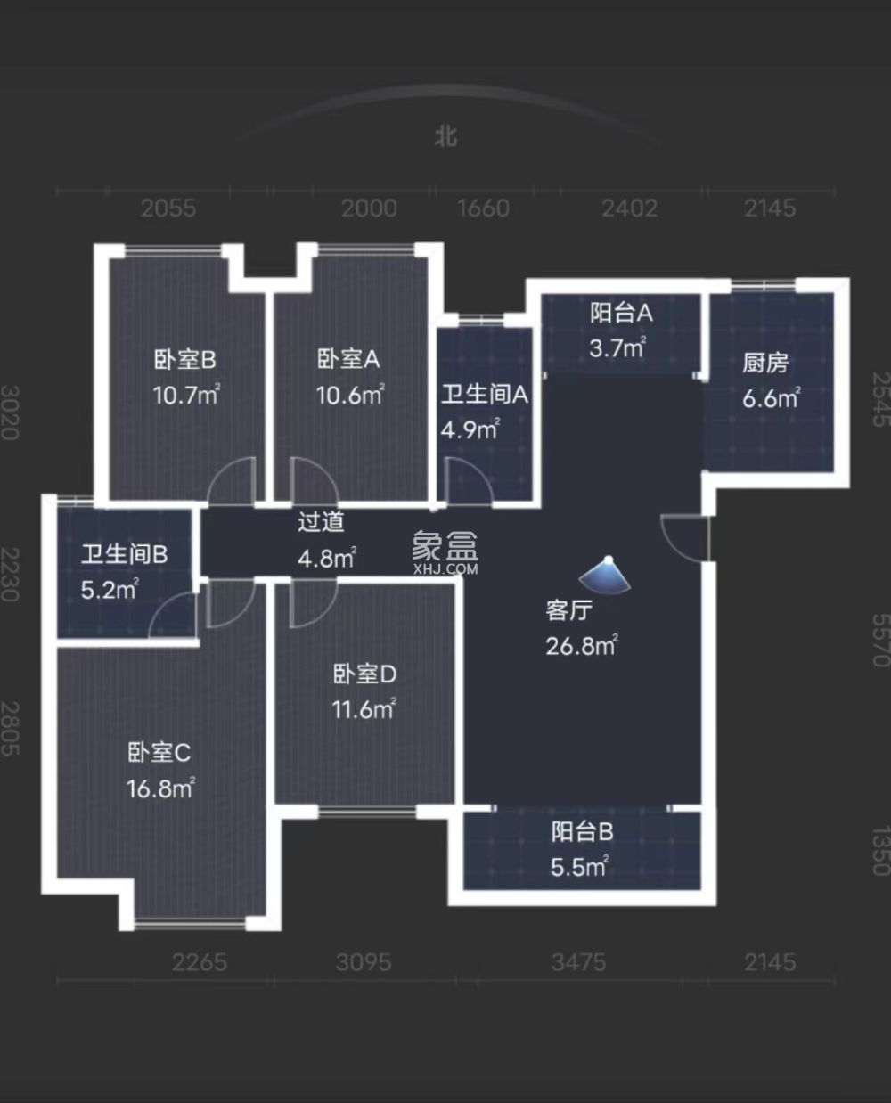 西郡佳园  4室2厅2卫   66.80万
