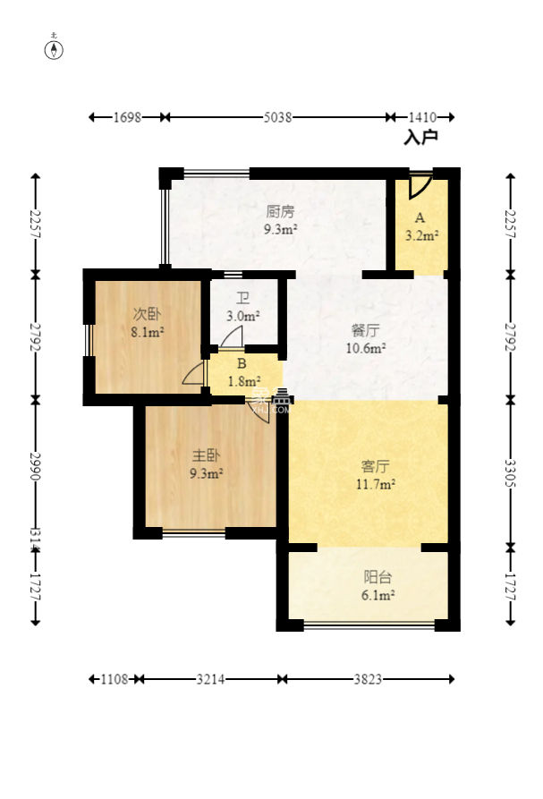 山语城三期  2室1厅1卫    55.4万