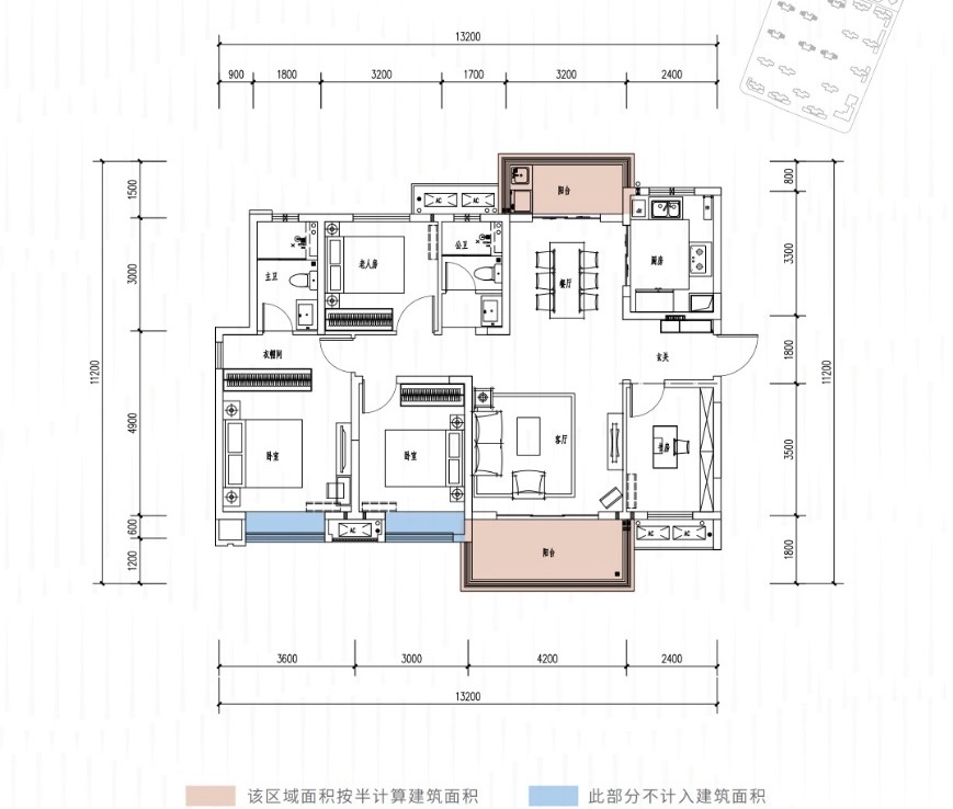 龙一星城  3室2厅1卫   80.60万户型图