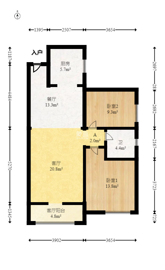 万芙锦城  2室2厅1卫   79.00万