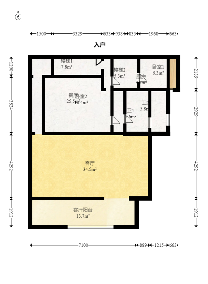 中建钰和城  4室2厅2卫   166.00万室内图1
