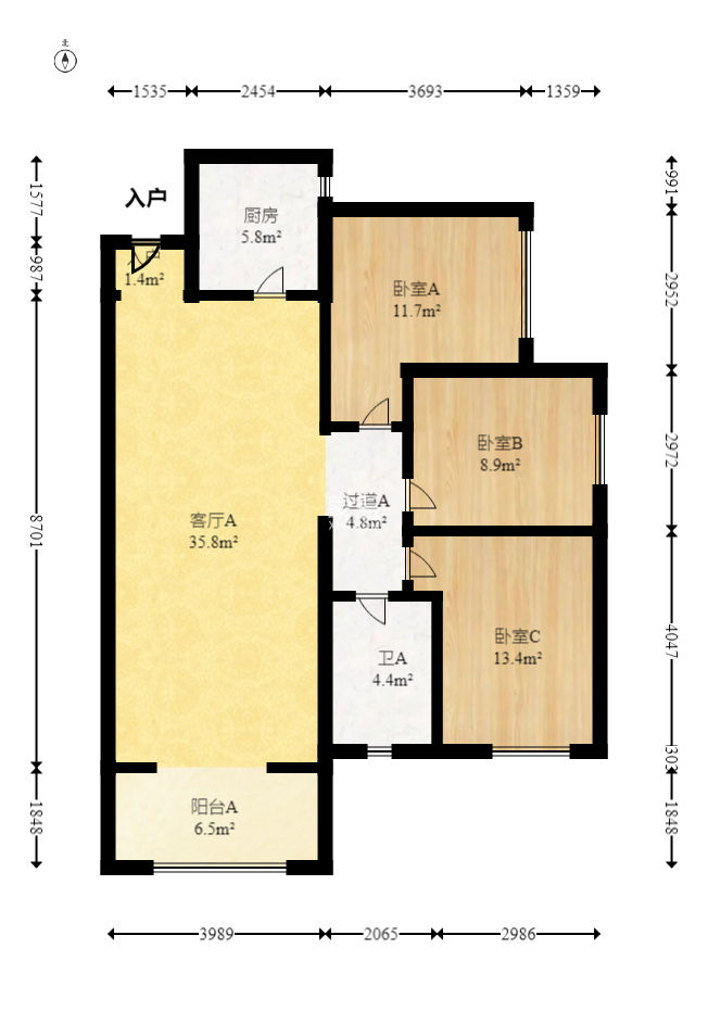 中建嘉和城  3室2厅1卫    82.8万