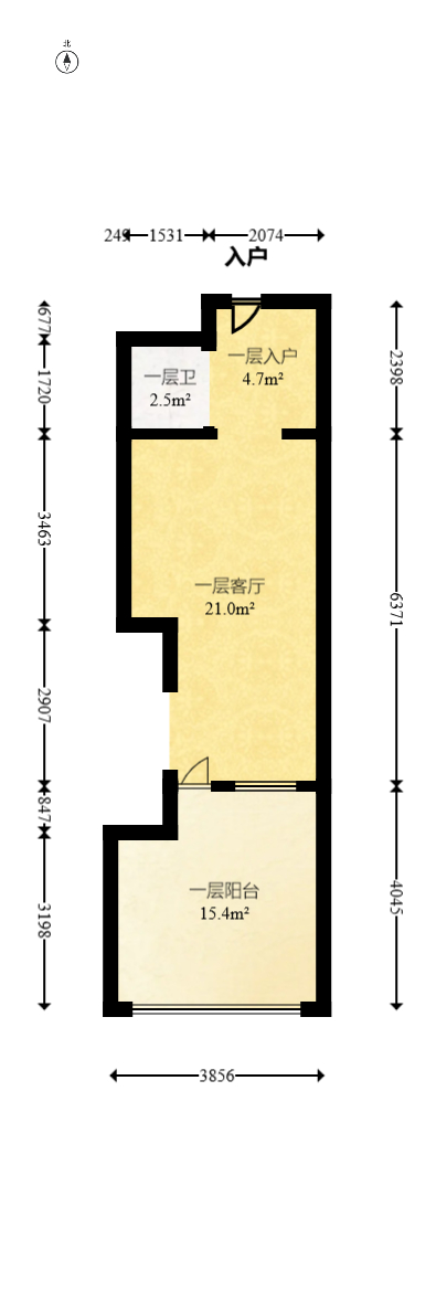 力高凤凰新天  2室1厅1卫    68.85万室内图1