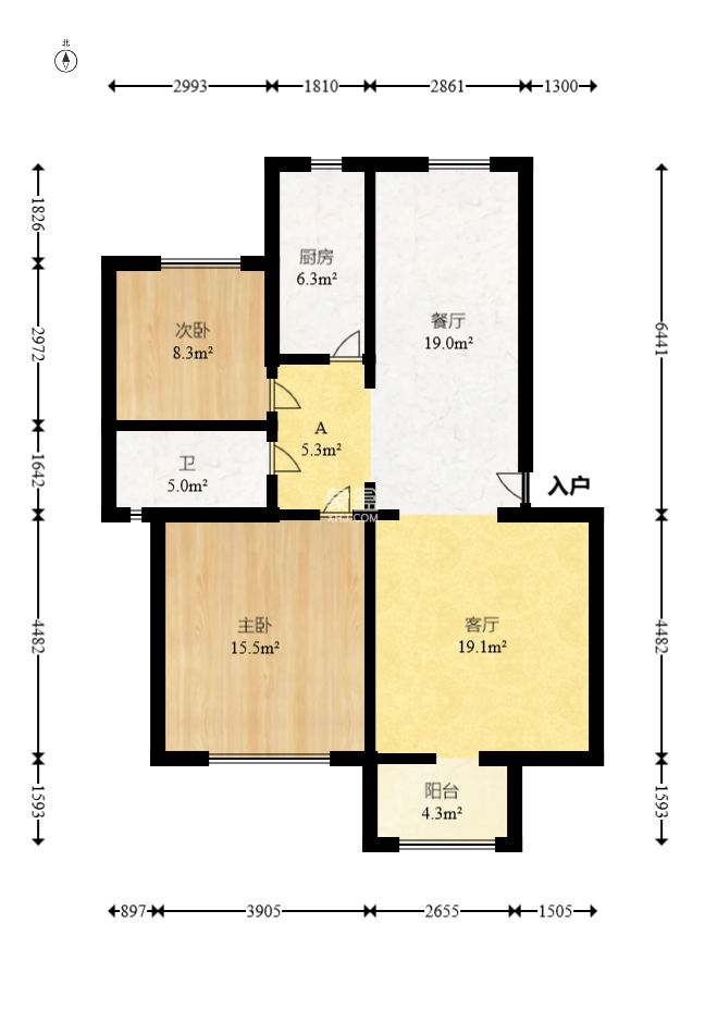 鹏基诺亚山林  2室2厅1卫    80.8万