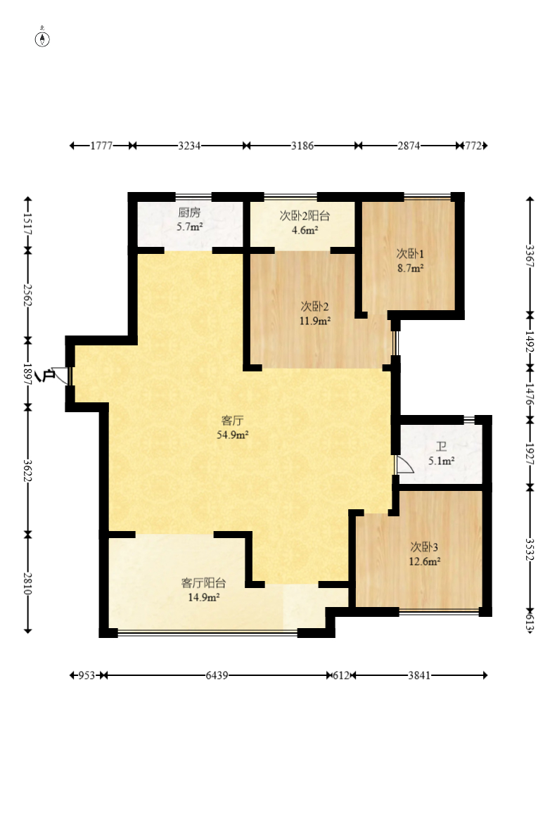 中交建发松雅院 4室2厅2卫 158.0万 中交建发松雅院 4室2厅2卫 158.0万户型图