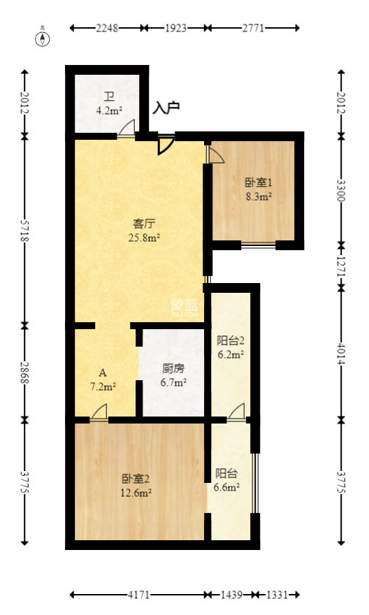 标准件厂宿舍（长沙标准件总厂宿舍）  2室2厅1卫   55.00万