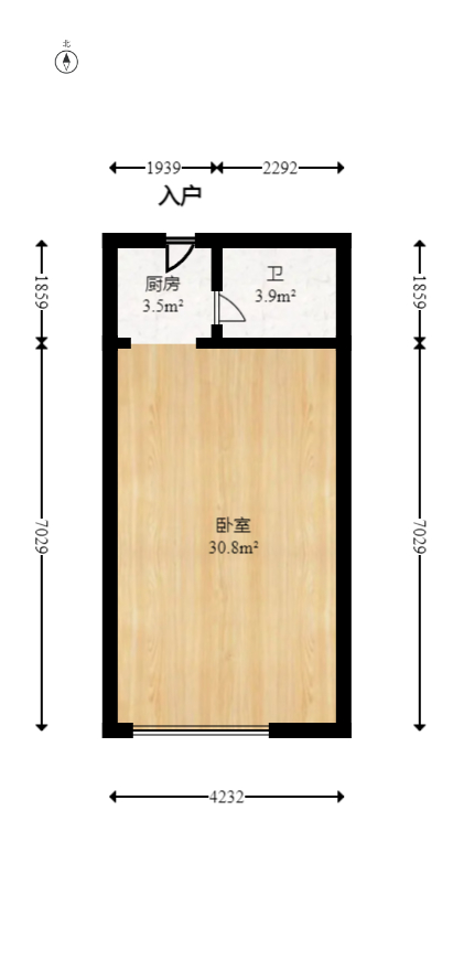 中盛小家碧寓  1室1厅1卫   29.80万室内图1
