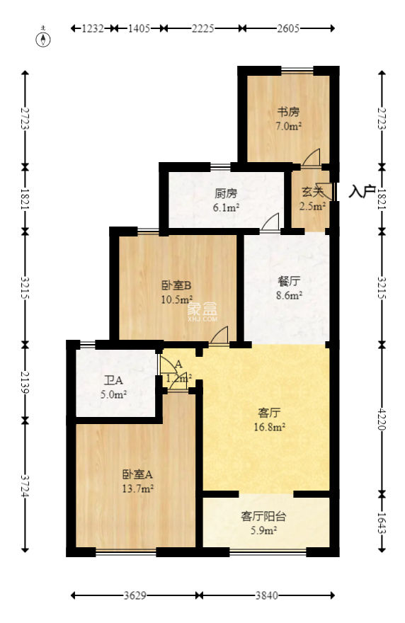 旭辉藏郡（藏郡、旭湘华府)  3室2厅1卫   268.00万