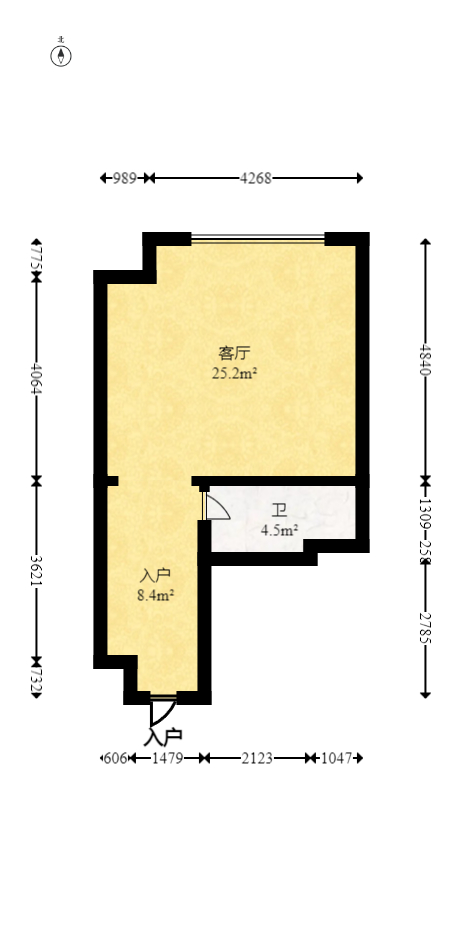 新长海漓湘悦  1室1厅1卫    25.8万 新长海漓湘悦  1室1厅1卫    25.8万户型图