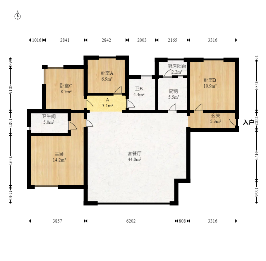 保利西海岸A区  4室2厅2卫    195.0万 保利西海岸A区  4室2厅2卫    195.0万户型图