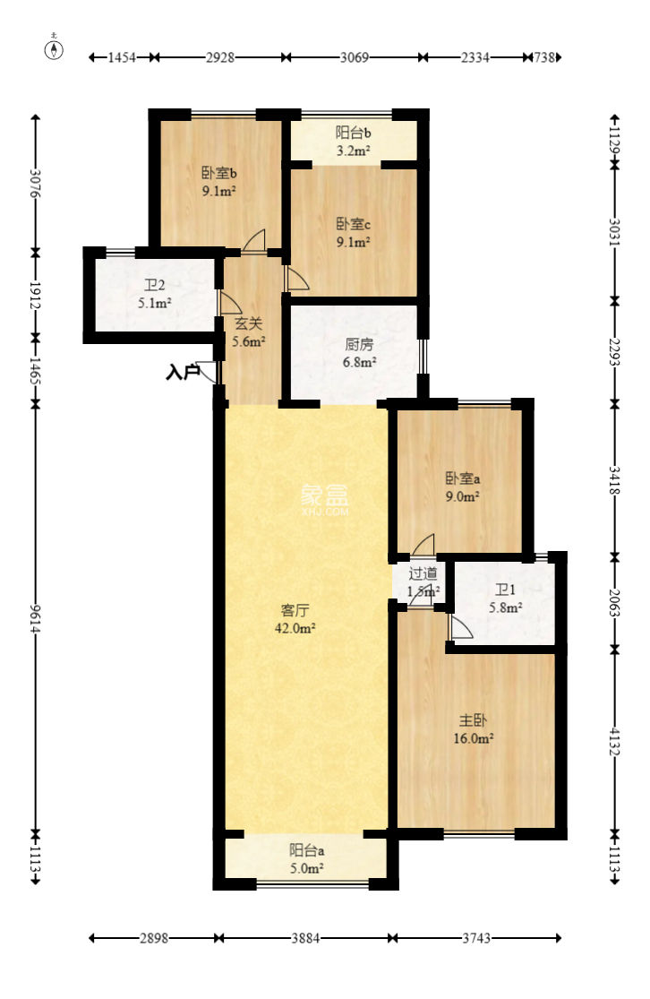 春晖花园  4室2厅2卫   87.00万