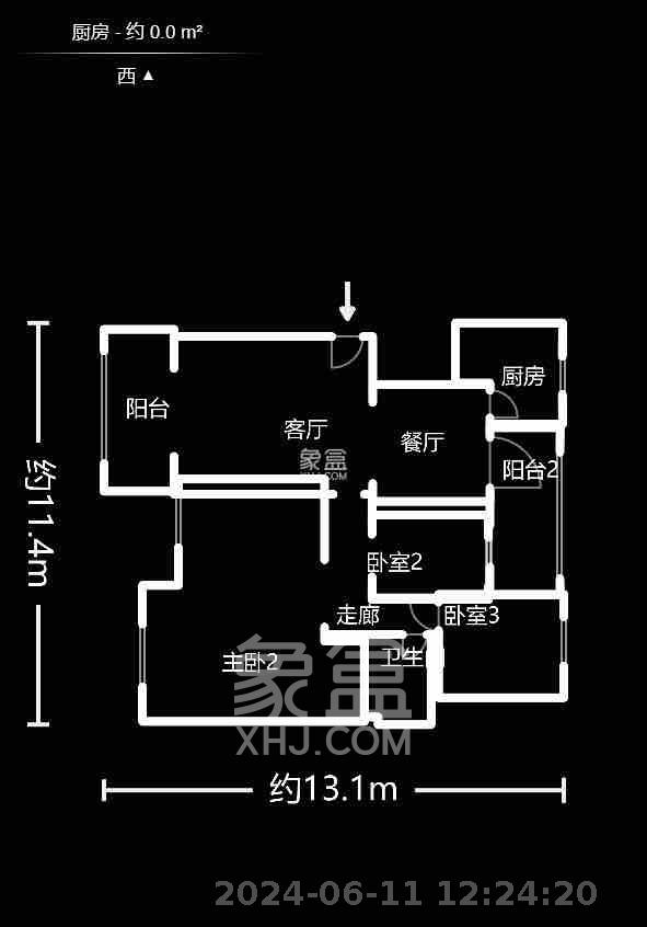 鹏基诺亚山林  4室2厅2卫   2000.00元/月室内图