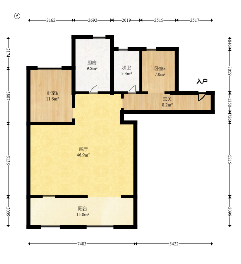 建发央著  4室2厅2卫   272.00万室内图1