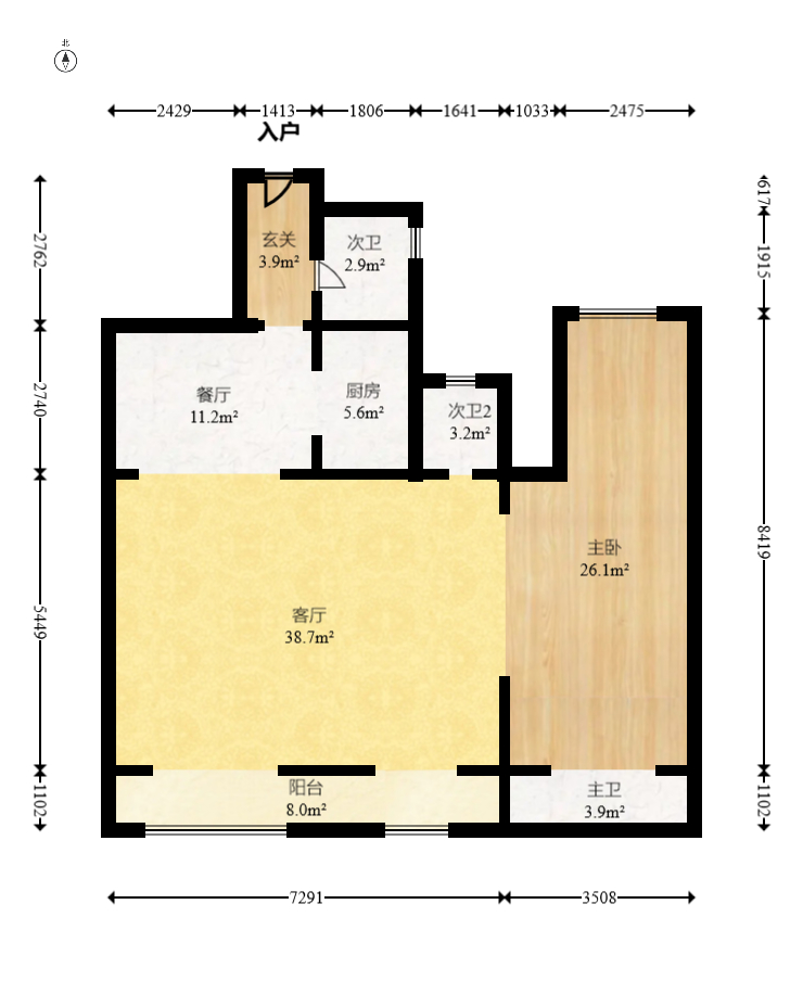 建发央著  4室2厅2卫   226.00万室内图1
