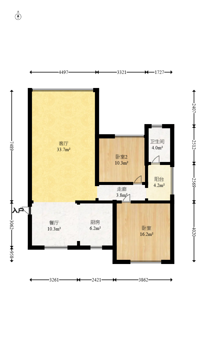 三景华御  2室2厅1卫    47.8万 三景华御  2室2厅1卫    47.8万户型图