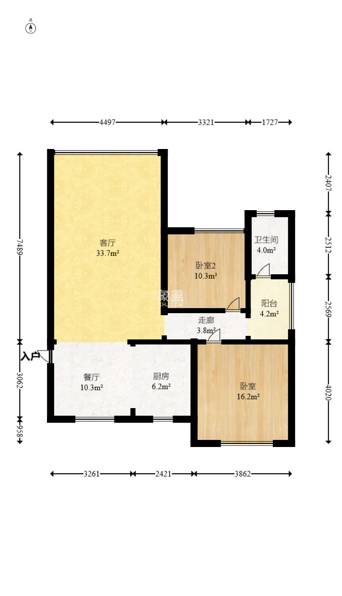 三景华御  2室2厅1卫    47.8万