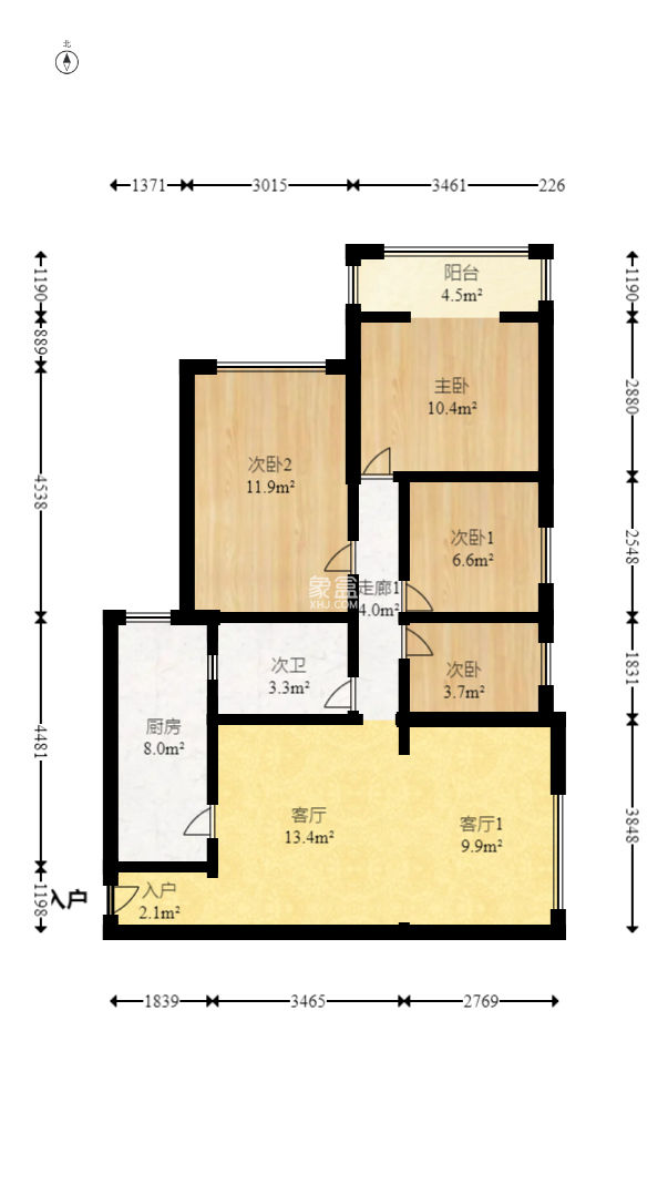 京江花园  4室2厅1卫   163.00万