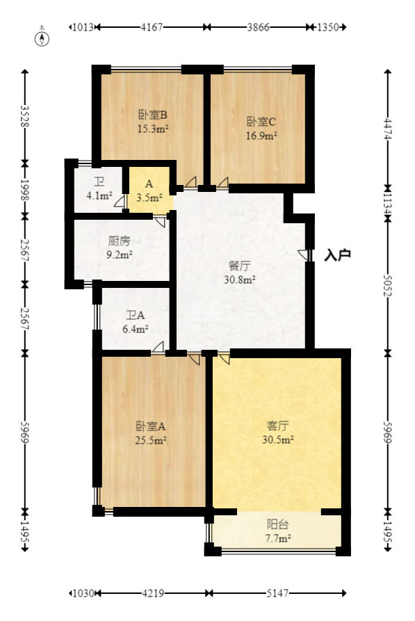 时代帝景  4室2厅2卫   150.00万
