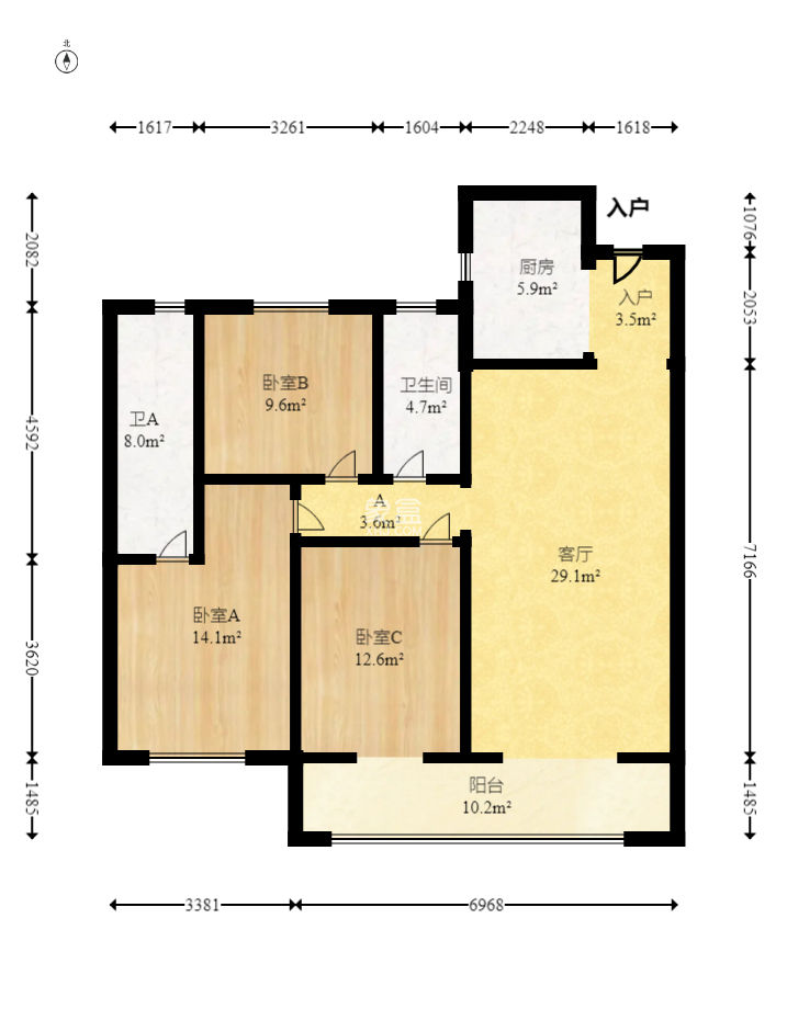 旭辉都会山  3室2厅2卫   190.00万