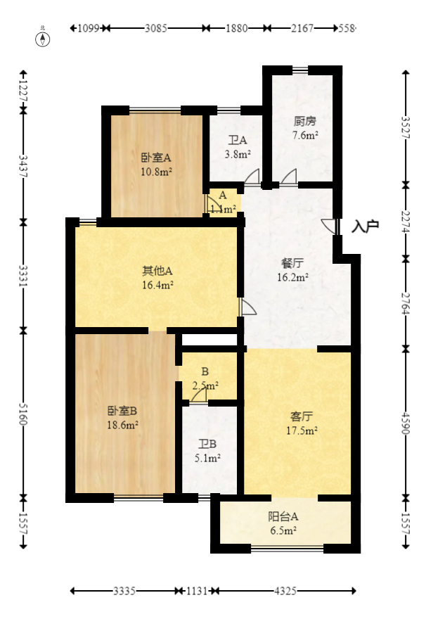 鄱阳小区  3室2厅2卫    69.0万 鄱阳小区  3室2厅2卫    69.0万户型图