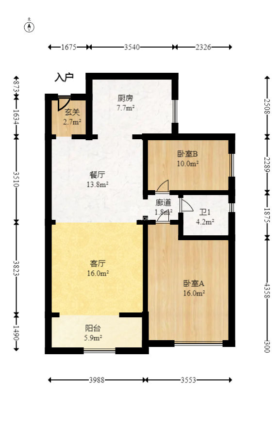 华润橡树湾  2室2厅1卫   64.80万