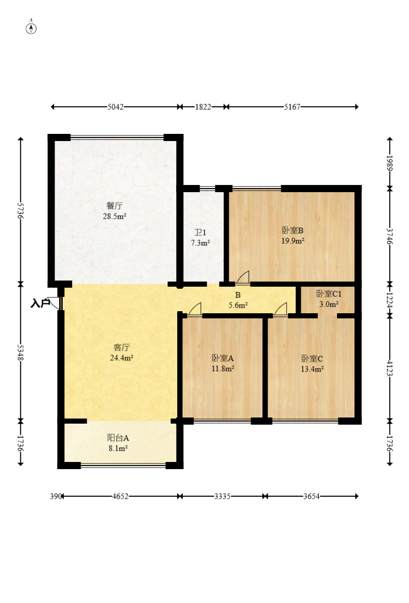 明昇壹城(明昇时代广场)一期 5室3厅3卫 468.0万 明昇壹城(明昇时代广场)一期 5室3厅3卫 468.0万户型图