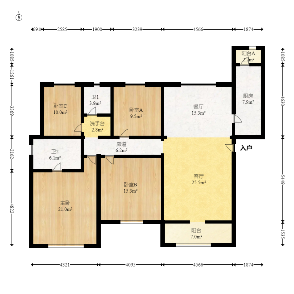 中海国际五期  4室2厅2卫    122.0万 中海国际五期  4室2厅2卫    122.0万户型图