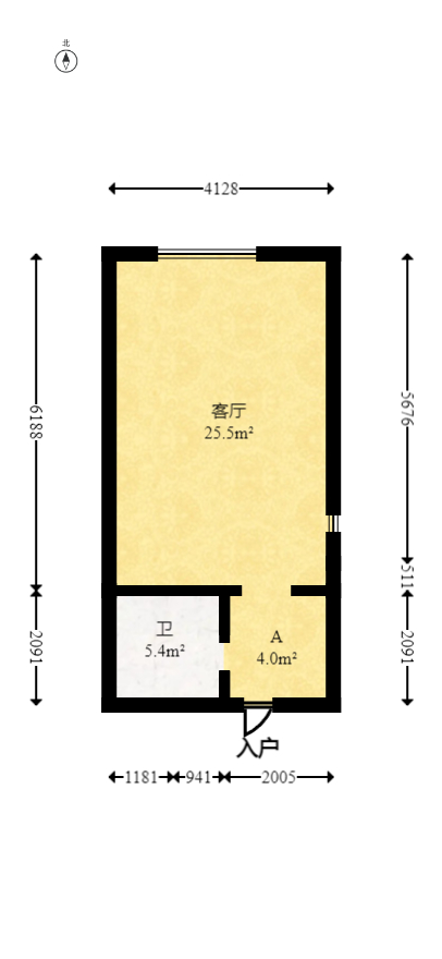 万象凯旋湾  1室1厅1卫   29.00万室内图1