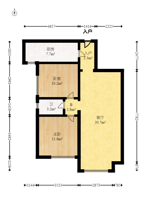 新长海广场 2室2厅1卫 36.8万 新长海广场 2室2厅1卫 36.8万户型图