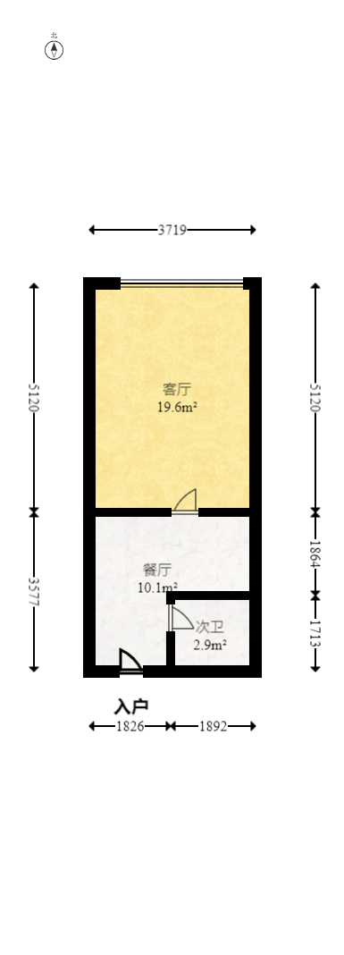 和平城市广场  1室0厅1卫    23.8万 和平城市广场  1室0厅1卫    23.8万户型图