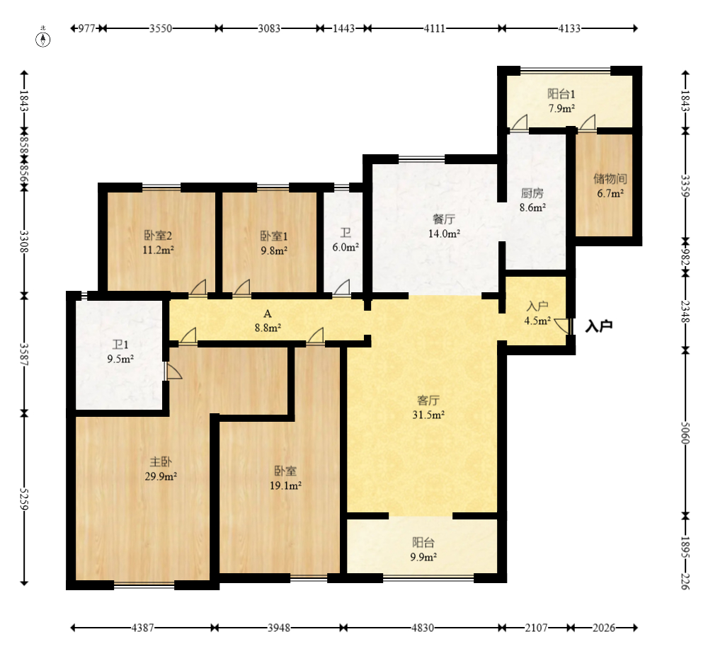 三一街区  5室2厅3卫    112.0万 三一街区  5室2厅3卫    112.0万户型图