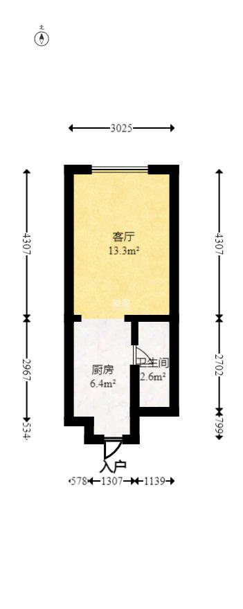 敏捷珑玥府  1室1厅1卫   18.00万