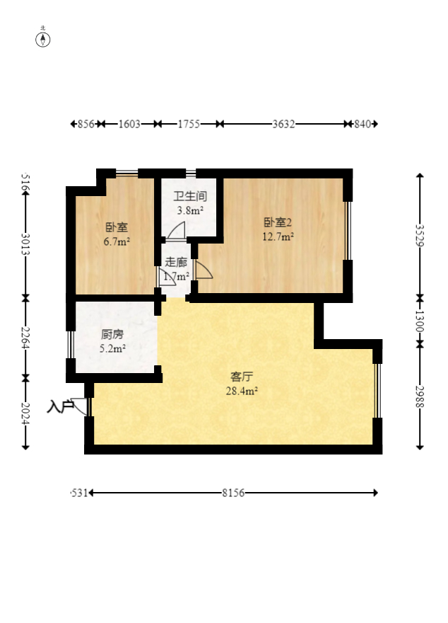 才子佳郡  2室2厅1卫   49.80万室内图1