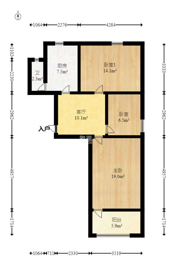 朝阳一、二村  3室1厅1卫   39.30万