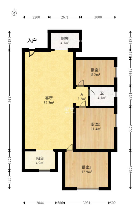乾城（兴旺乾城）  3室2厅1卫   80.80万