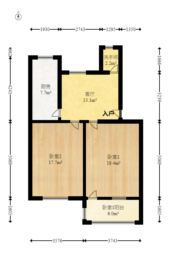 长重机械厂宿舍  2室2厅1卫   32.00万室内图1