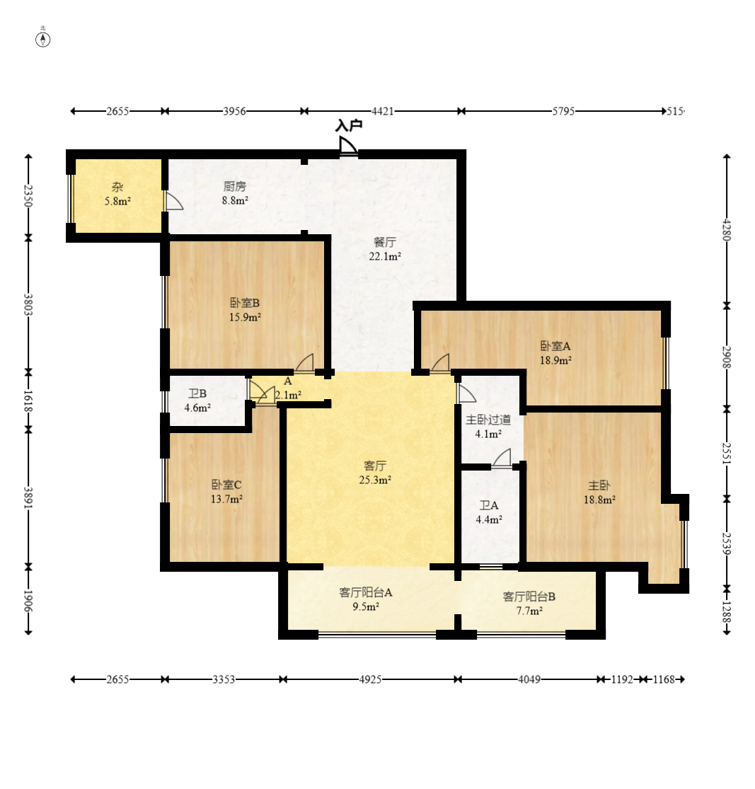 美林银谷  4室2厅2卫    120.0万 美林银谷  4室2厅2卫    120.0万户型图