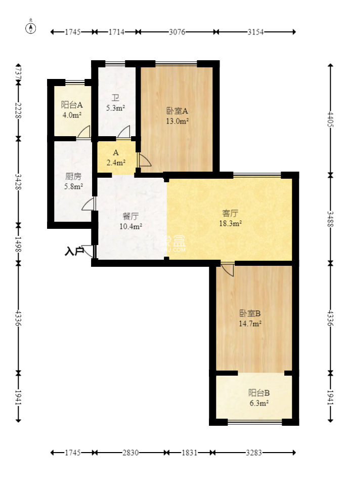 怡海星城  2室2厅1卫    42.8万