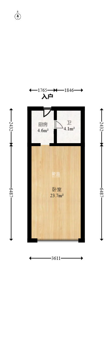 上峰苑（兰亭玥岛）  1室0厅1卫   25.00万