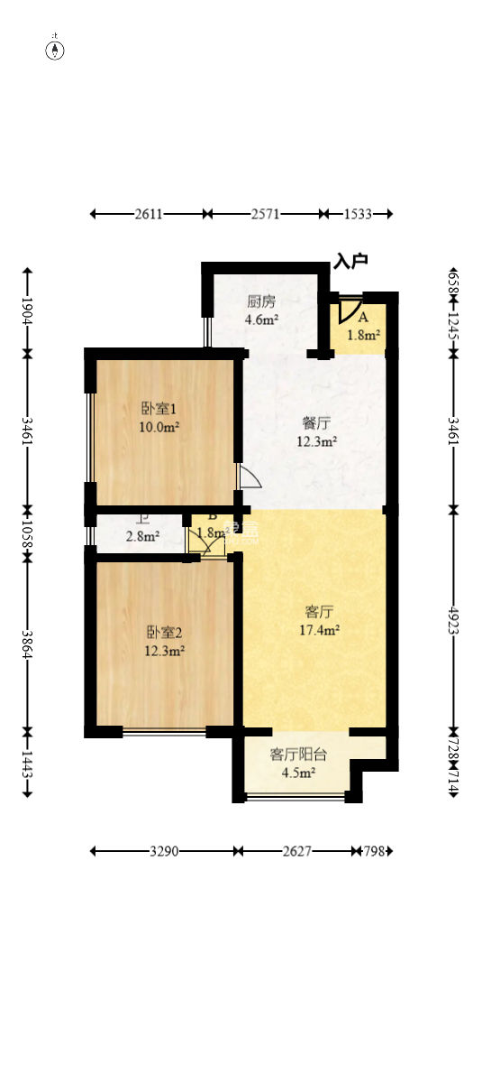 丽水熙园  2室2厅1卫   88.00万