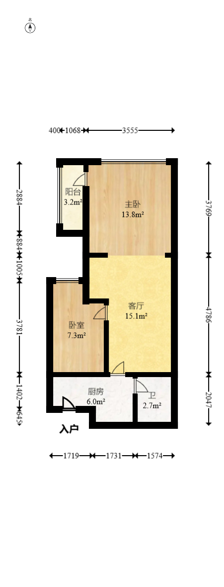 少帅府  2室1厅1卫   62.00万室内图1