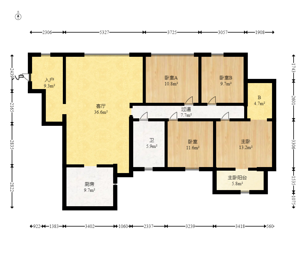 锦璨家园  3室2厅1卫    95.0万 锦璨家园  3室2厅1卫    95.0万户型图