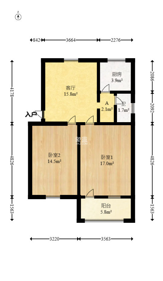 建材储运公司宿舍  2室1厅1卫   38.00万