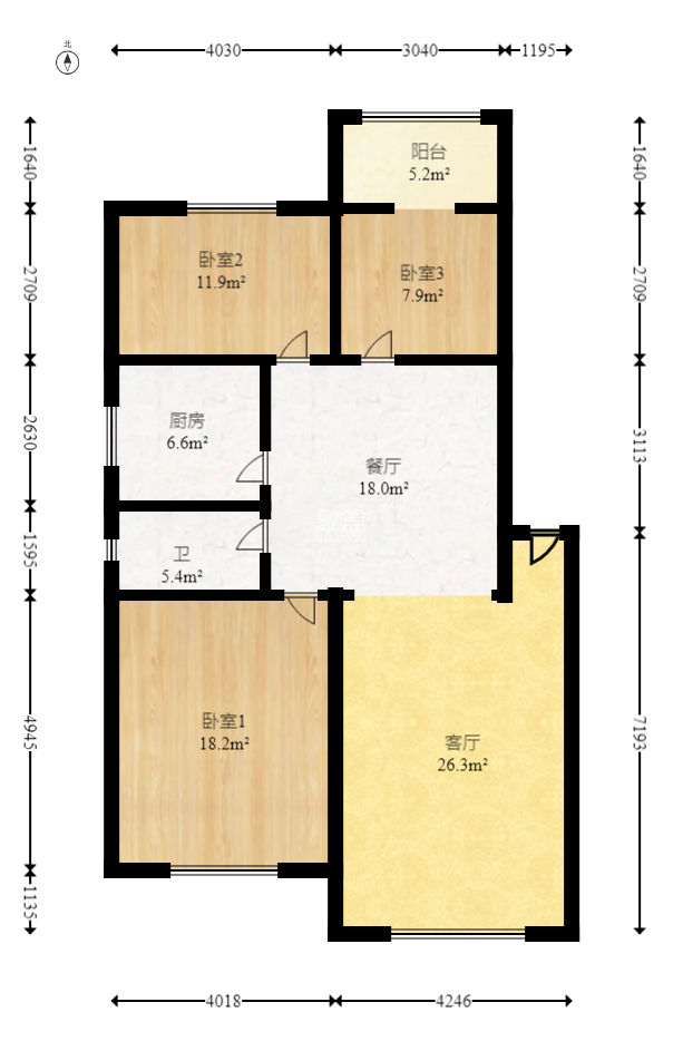 丽江翠园  3室2厅1卫   68.00万