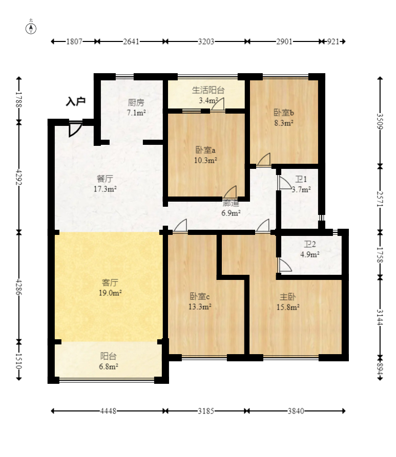 长沙溪山悦  4室2厅2卫    165.8万室内图1