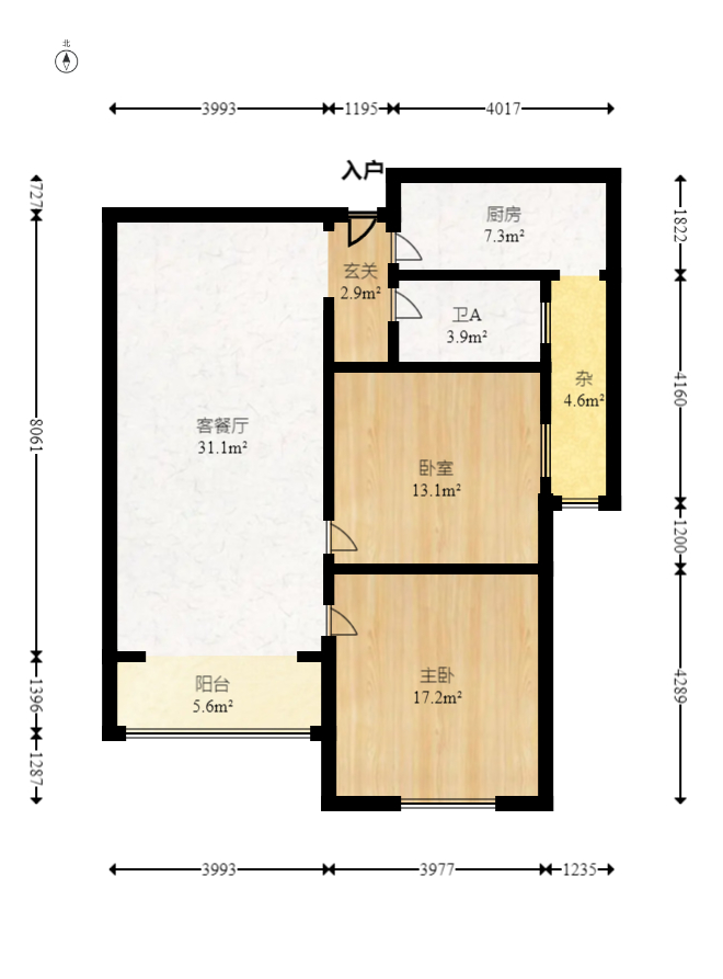 湖韵佳苑  2室2厅1卫   135.00万室内图1