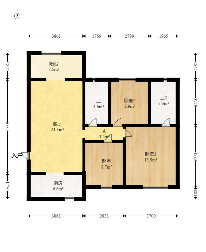 莱茵城  3室2厅2卫    70.0万 莱茵城  3室2厅2卫    70.0万户型图